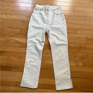 Abercrombie & Fitch Cream Straight Jeans
